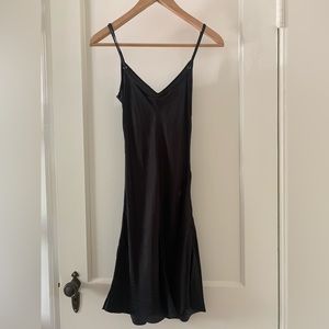 Organic John Patrick Black Dress/Slip Shirt XS knee length